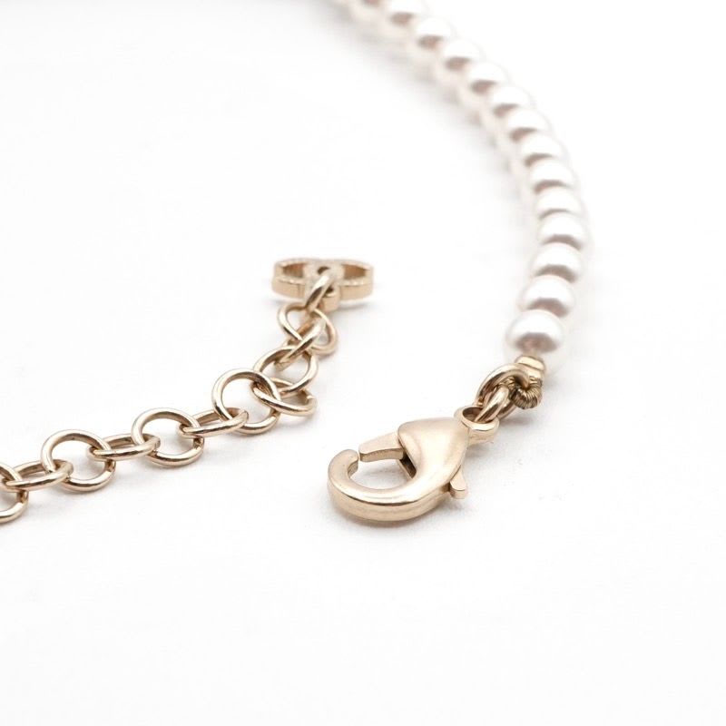 Chanel Choker Gold Coco Mark Ribbon Chain Lambskin — view 6