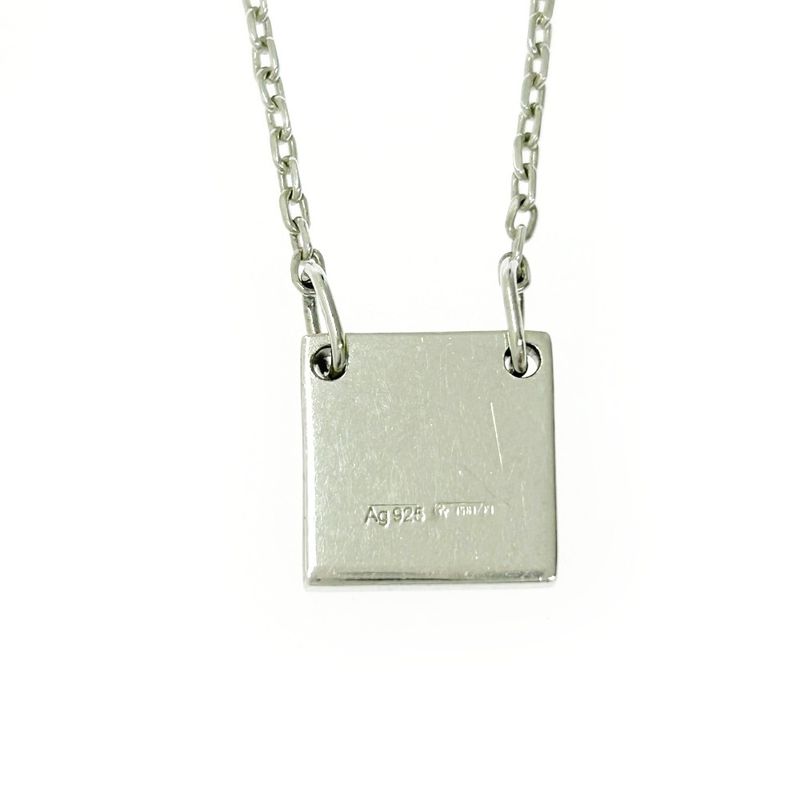 Gucci Silver Logo Square Plate Necklace 6.0 g 925 Engraved — view 3