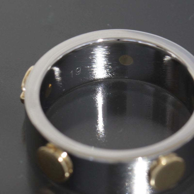 Gucci Inox Ring No 18 750 Gold Steel E0863 — view 6