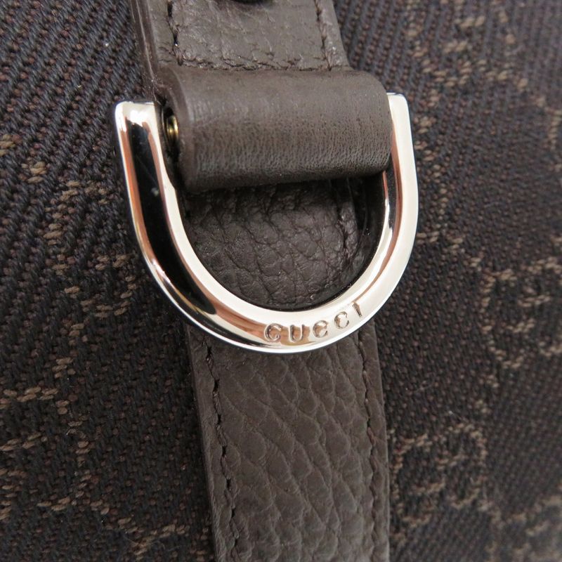 Gucci GG Abbey Tote Bag Canvas Leather Dark Brown 0767 — view 7