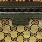Gucci Drawstring Leather Tote Bag Lined With GG Total Logo Gray — view 4