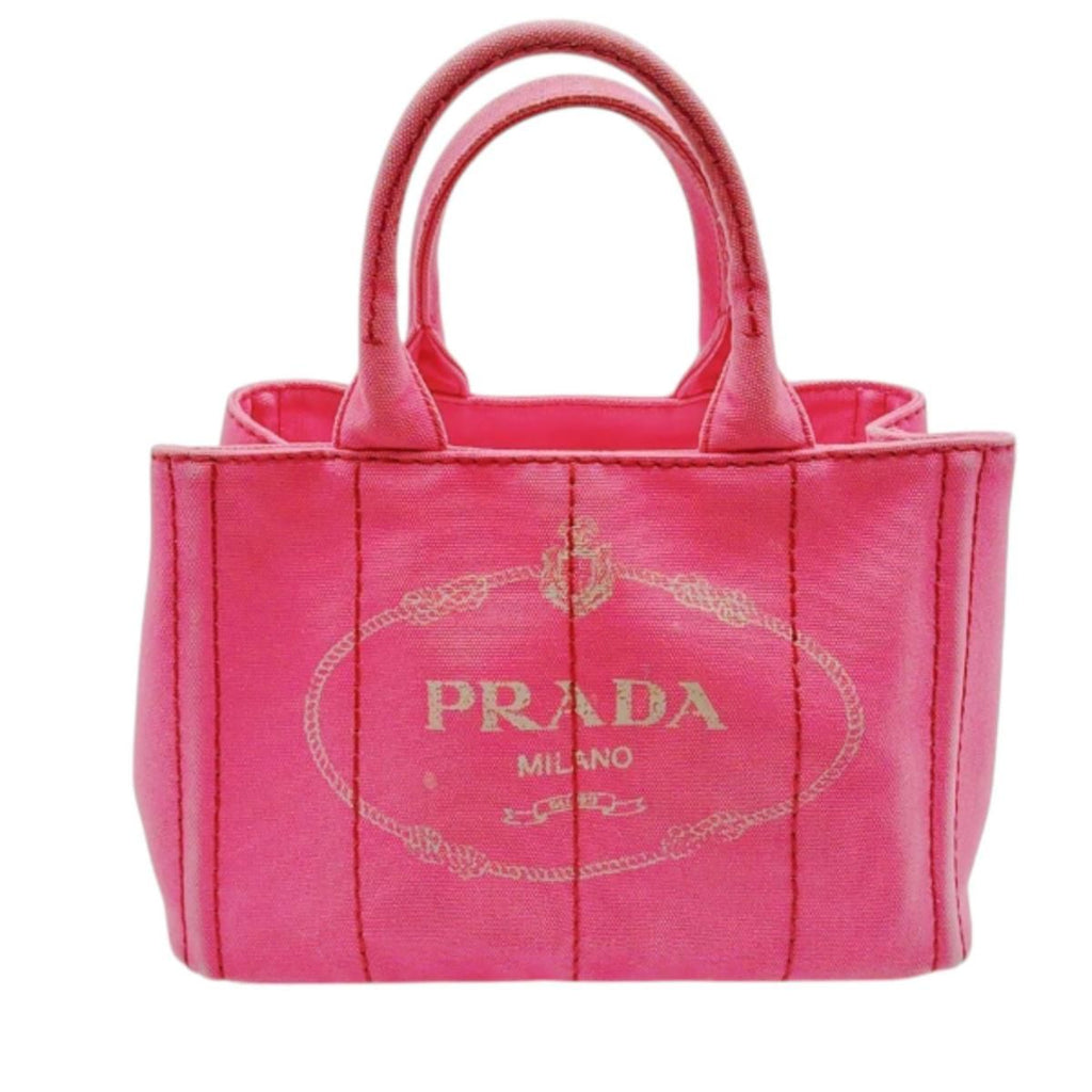 Prada 1 Bg439 Canapa Handbag Mini Tote Bag Pink — view 2