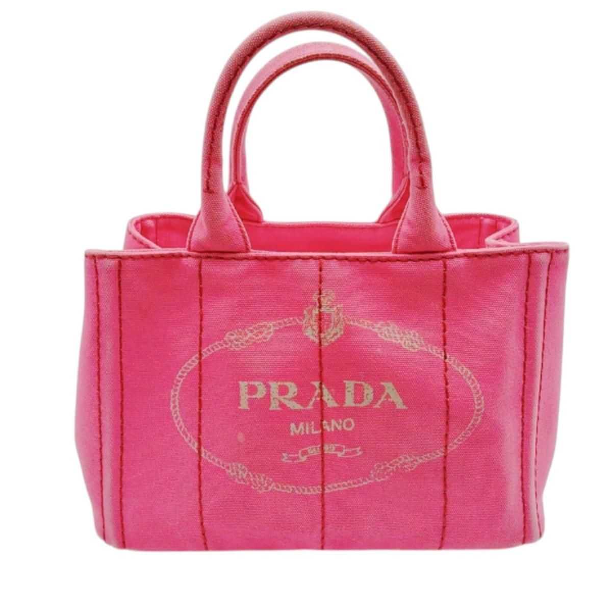 Prada 1 Bg439 Canapa Handbag Mini Tote Bag Pink — view 2
