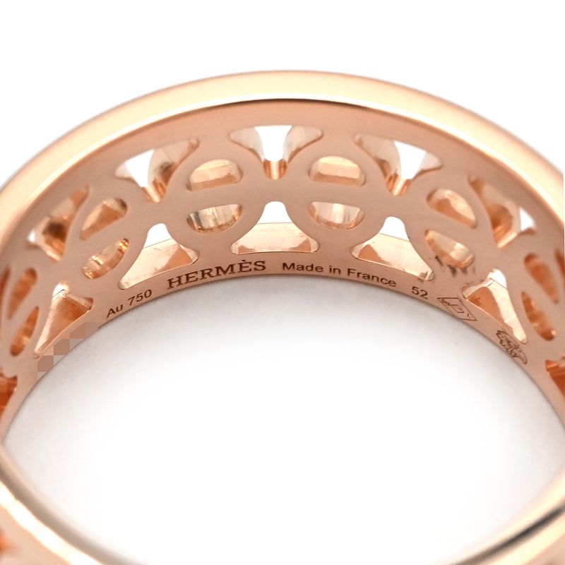 Hermes Ring Chaine D'ancre Divine PM 18K Pink Gold 52 AU 750 — view 4