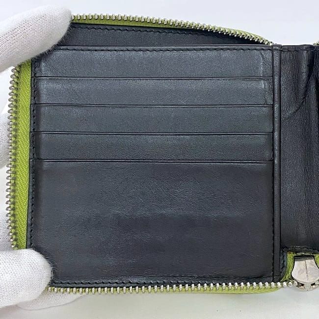 Loewe Round Zipper Fold Wallet Yellow — view 8