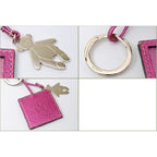 Gucci Key Ring Teddy Bear With Photo Frame Metallic Pink B6 T0 — view 2