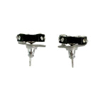 Chanel Coco Mark Motif Plastic Rhinestone Earrings Accessories 04A — view 4