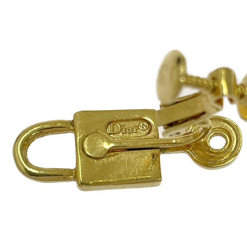 Dior GP Cadenas Motif Earrings Gold — view 5