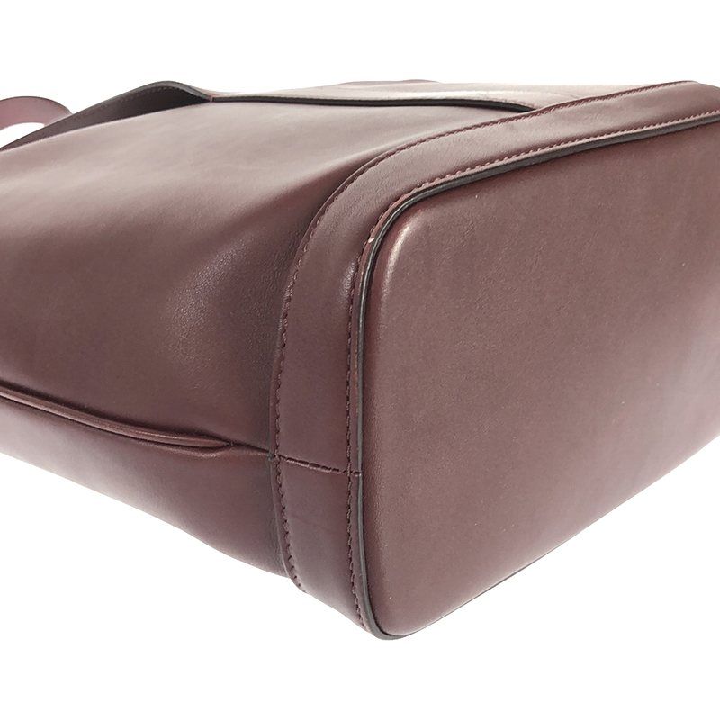 Celine Leather Shoulder Bag Bordeaux — view 6