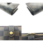 Louis Vuitton Damier Portefeuille Viennois Clasp Bifold Wallet Brown — view 8