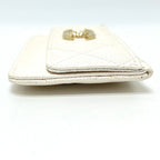 Chanel Long Wallet Coco Mark Caviar Leather White — view 3