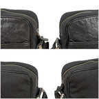 Gucci Crossbody Bag Shoulder Black Cima Leather GG Pattern Nylon Canvas — view 4