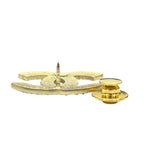 Chanel Brooch Pin Badge Accessories Coco Mark GP Rhinestone Gold 08 — view 9
