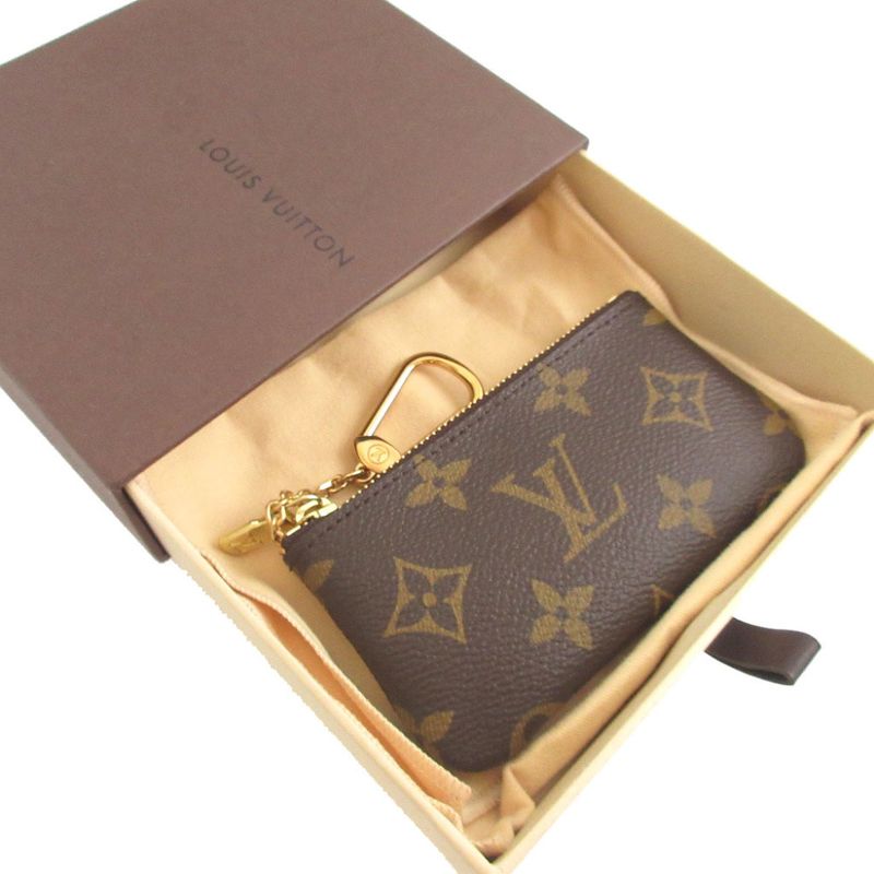 Louis Vuitton Monogram Pochette Cles Brown Coin Case Wallet 0973 — view 2