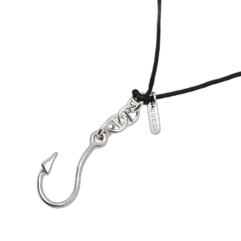 Gucci Necklace 18K WG White Gold 750 Fish Hook