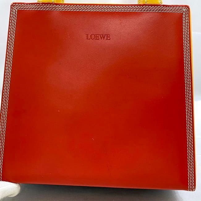 Loewe Handbag Red Yellow Top Handle — view 8
