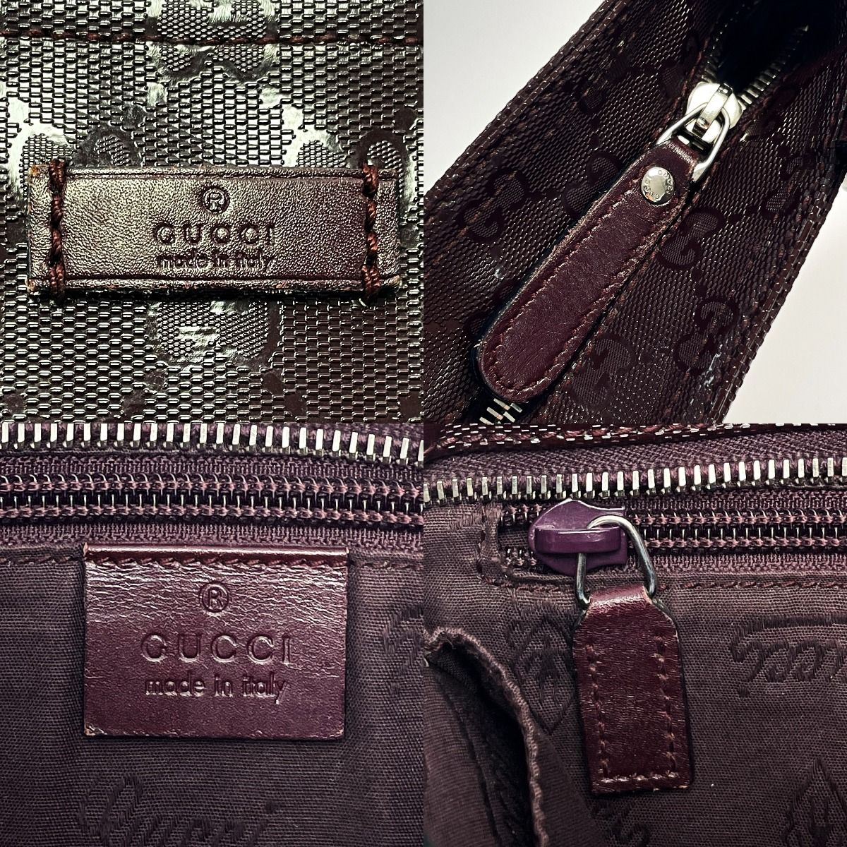 Gucci GG Imprime Brown Shoulder Bag Silver Hardware — view 5
