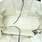 Bottega Veneta Arco Tote Handbag Intrecciato Canvas Leather White Black — view 7