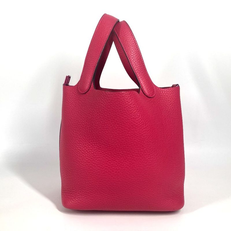 Hermes Handbag Picotin Lock PM 18 Taurillon Clemence Rose — view 4
