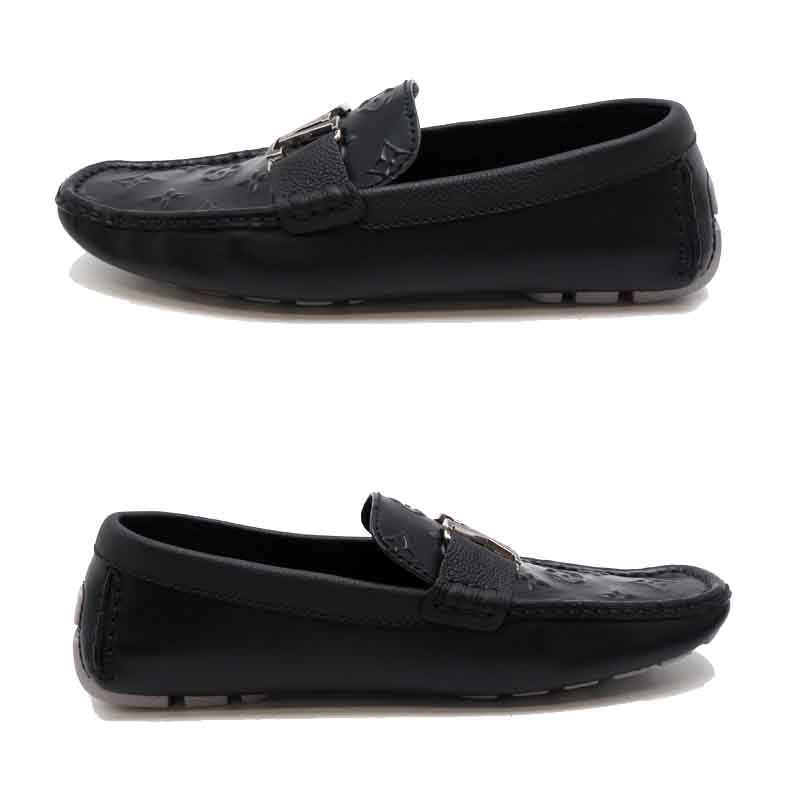 Louis Vuitton Monte Carlo Line Size 26.5 Black Loafers — view 5