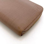 Loewe Round Zipper Long Wallet Pink Linen — view 6