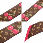 Louis Vuitton Takashi Murakami Twilly Monogram Cherry Scarf Bandeau