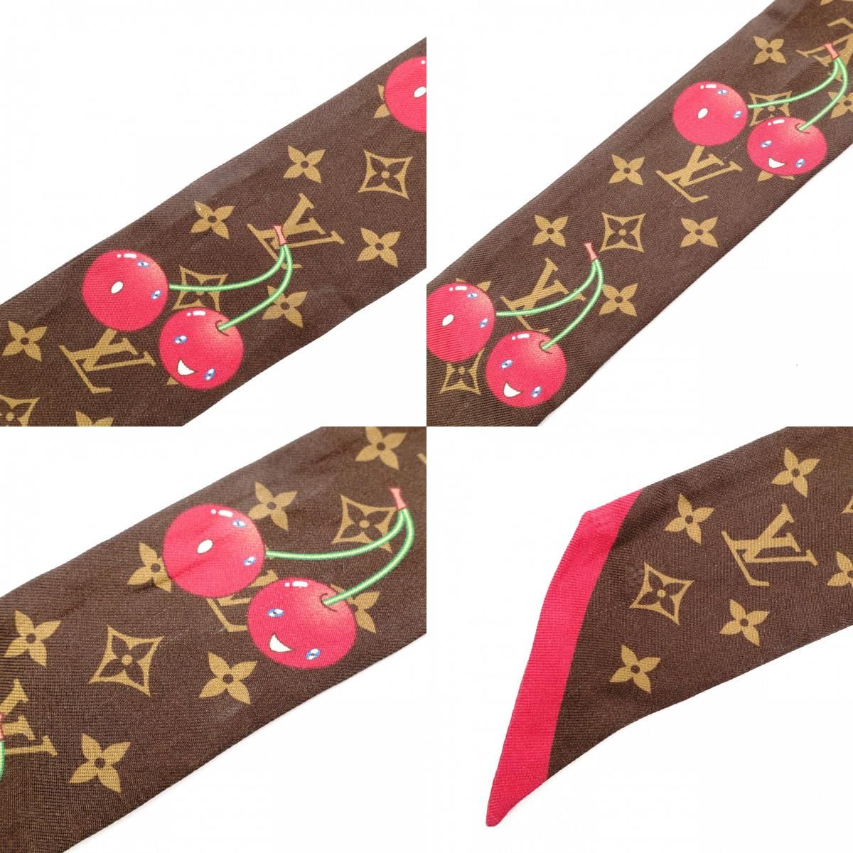Louis Vuitton Takashi Murakami Twilly Monogram Cherry Scarf Bandeau
