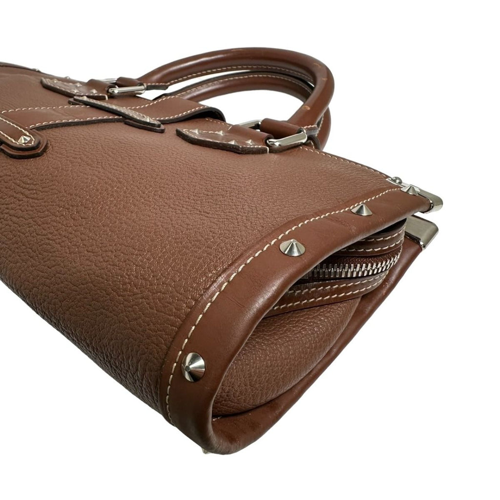 Louis Vuitton Souhari Sienne Epanoui PM Handbag Brown — view 6