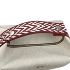 Hermes Bath Pouch Bride-a Black GM Toile Canvas H Logo Zigzag Rouge Ash Red — view 9