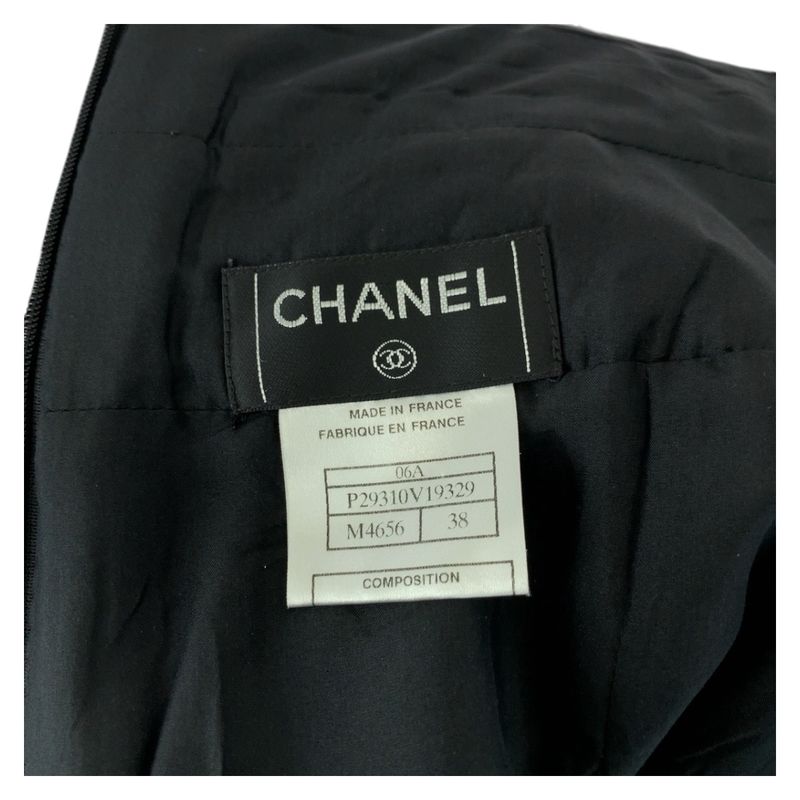 Chanel Tweed Coco Mark Size 38 Black Pink Hardware Wool — view 3