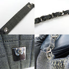 Chanel Shoulder Bag Chocobar Denim Navy Silver Hardware 7 th — view 6