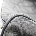 Chanel Quilted Caviar Leather Mini Boston Bag Black — view 8