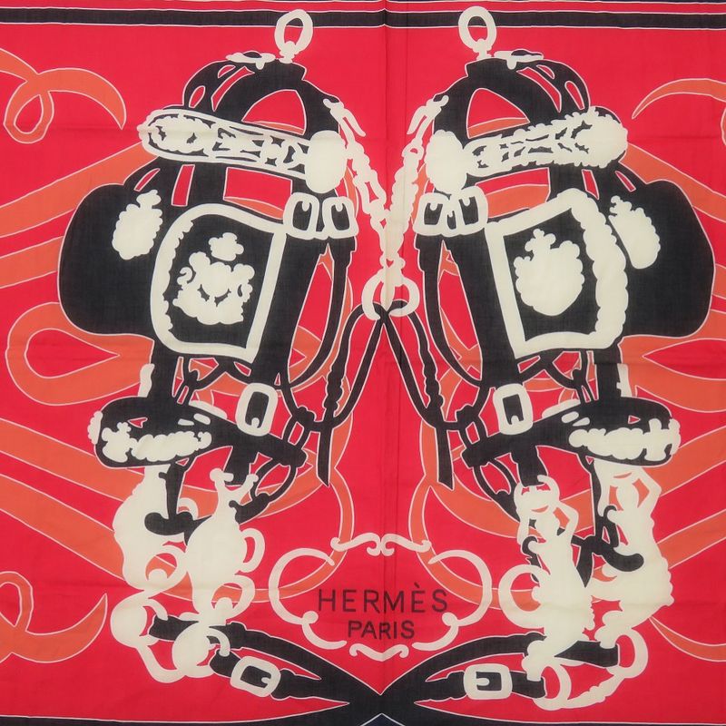 Hermes Ceremonial Maitre D'or Cotton Multicolor Scarf 0016 — view 2