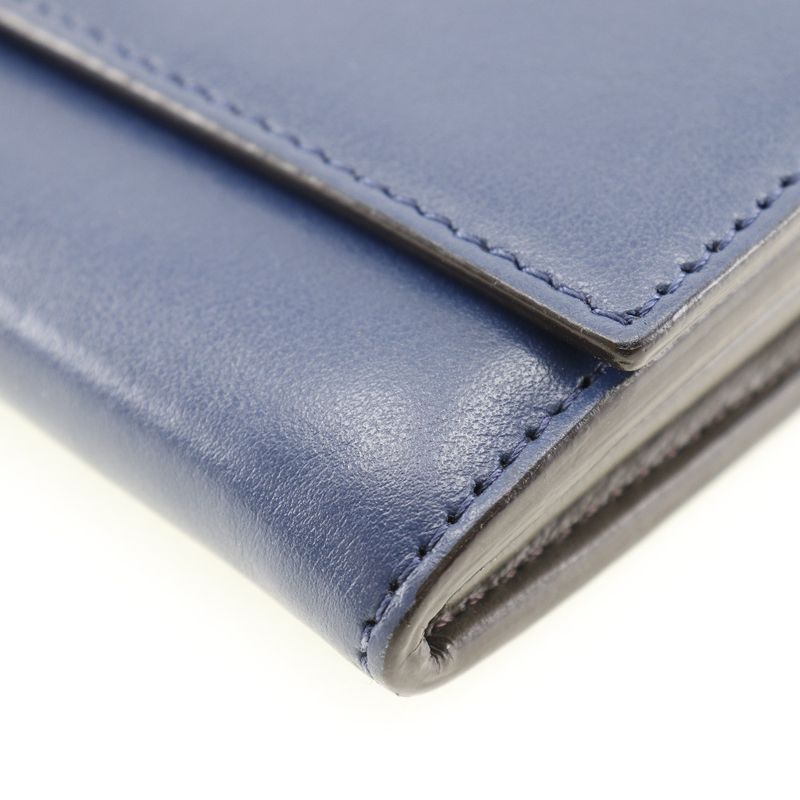 Fendi Peekaboo 8 M0377 Calf Navy Long Wallet — view 5