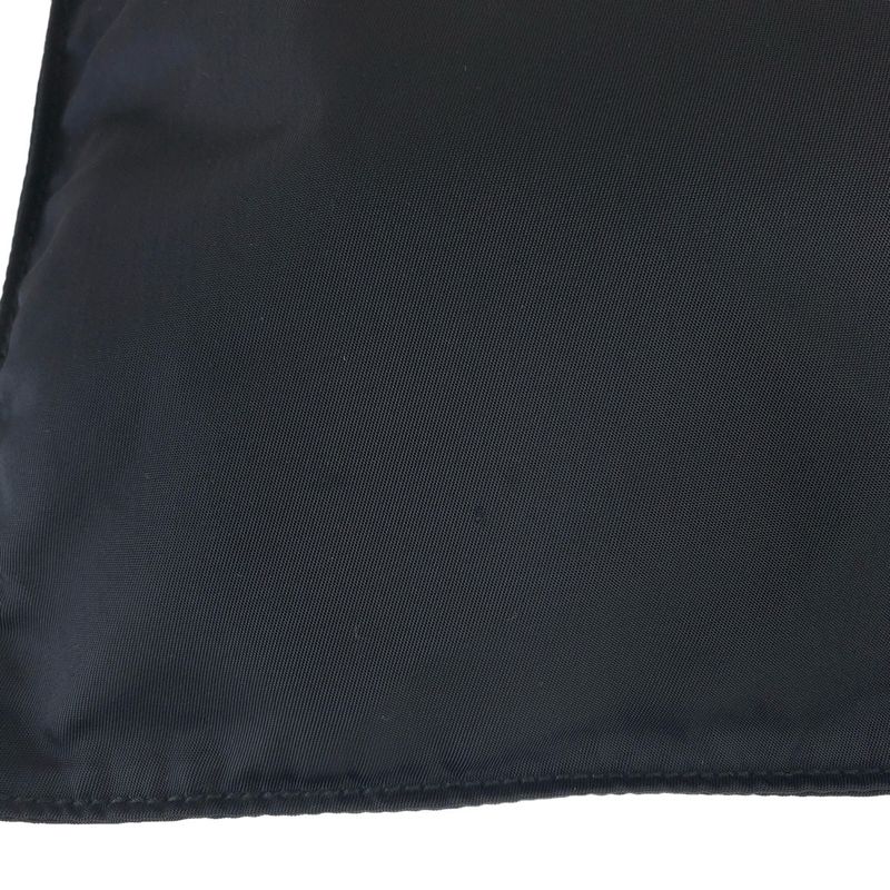 Prada Tessuto Triangle Logo Plate Black Silver Hardware Nylon Crossbody — view 6