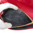 Loewe Foldable Long Wallet Continental Red Anagram — view 8