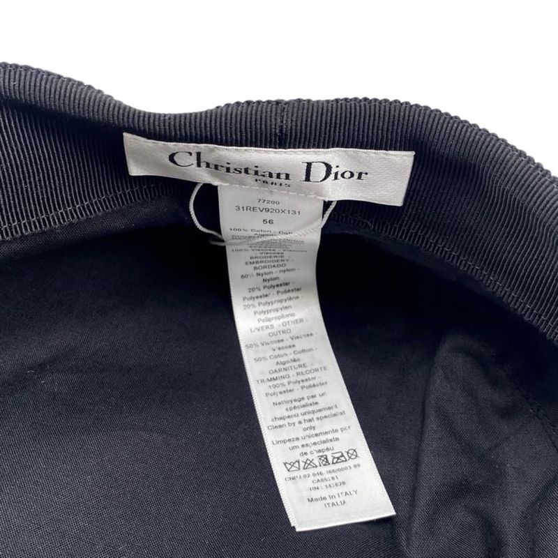 Christian Dior Sailor Cap Embroidered Design Travel 31 Rev920 X131 56 Size — view 7