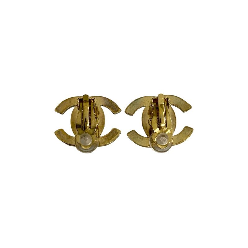 Chanel Vintage Coco Mark Earrings Ear Cuff Accessory 96P — view 6