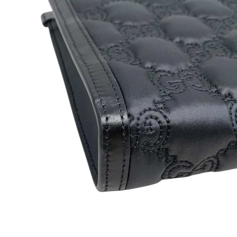 Gucci Shoulder Bag Mini Top Handle GG Matelasse Black Purple — view 6