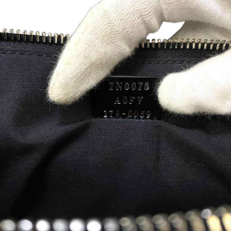 Fendi 7 N0078 Love Second Bag Clutch Pochette Leather Black Multicolor — view 7