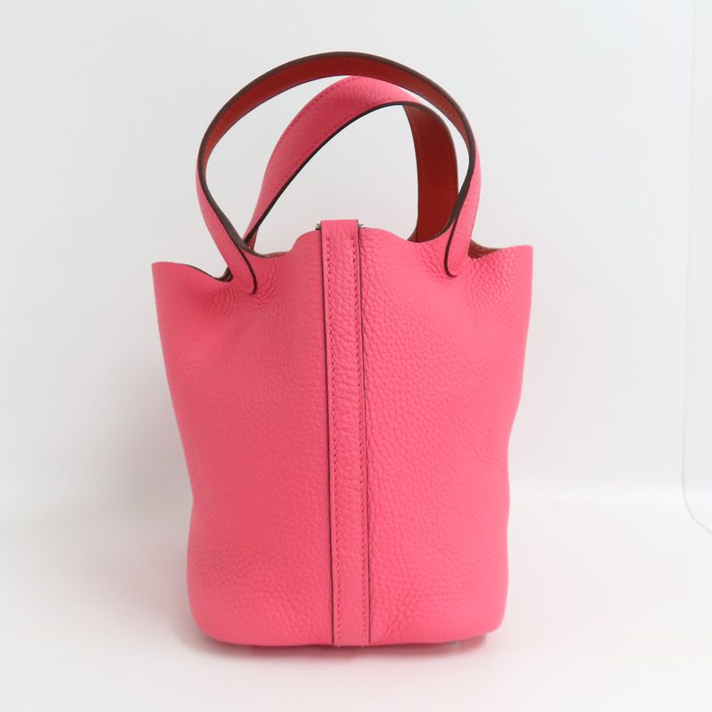 Hermes Picotin Lock PM Eclat Rose Azalea Terbatie Taurillon Clemence — view 4