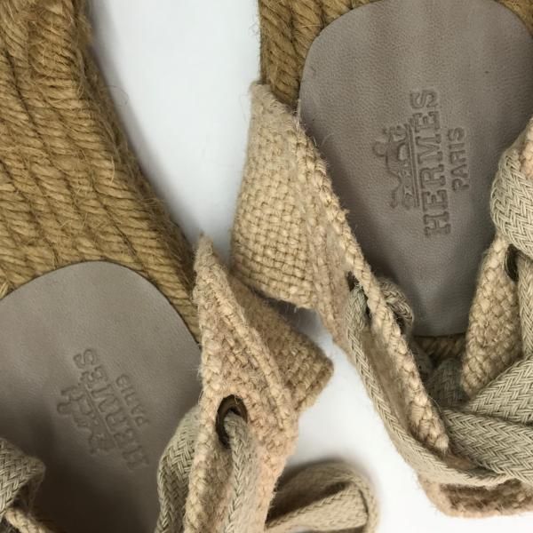 Hermes Espadrille Sandals 39 Blue — view 8