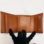 Celine Triomphe Brown Trifold Wallet Gold Hardware — view 4