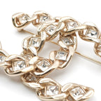 Chanel Brooch Corsage Gold Coco Mark Rhinestone — view 6