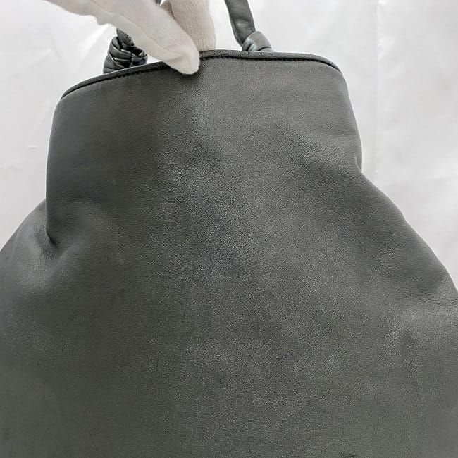Loewe Tote Bag Metallic Gray Anagram Leather — view 6