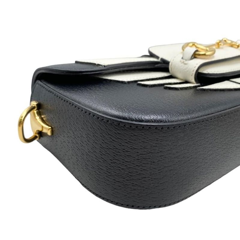 Gucci Adidas Collaboration Shoulder Bag Horsebit Logo Chain Black — view 6