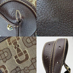 Gucci Handbag Horsebit Canvas Leather Beige Brown Gold Hardware Casual — view 6