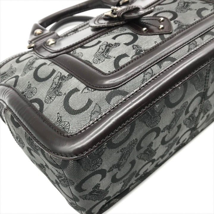 Celine Horse Carriage Signature Hand Tote Enamel Leather Brown — view 6