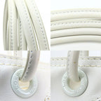 Loewe Tote Bag Crown Logo Stitch Leather Plastic White Studded Shopper — view 6
