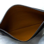 Celine Card Case Pass Compact Triomphe Logo Leather Brown — view 5